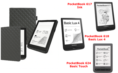 Чехол CRAYTON для PocketBook 617, 618, 624 – стиль, защита, цвет Karos Gray