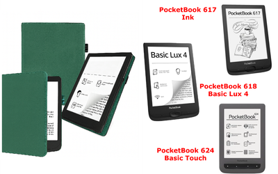 Чехол CRAYTON для PocketBook 617, 618, 624 – стиль, защита, цвет Green