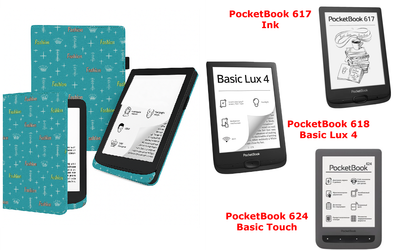 Чехол CRAYTON для PocketBook 617, 618, 624 – стиль, защита, цвет Feshn-Bue