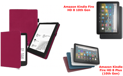 Чехол CRAYTON для Amazon Kindle Fire HD 8 10th Gen, Fire HD 8 Plus (10th Gen) – стиль, защита, цвет Hot Pink