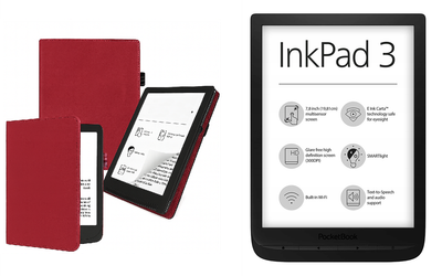 Чехол CRAYTON для Pocketbook Inkpad 3 PB740 – стиль, защита, цвет Bordo
