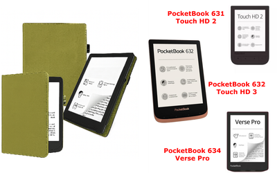 Чехол CRAYTON для PocketBook 631, 632, 634 – стиль, защита, цвет Oluva
