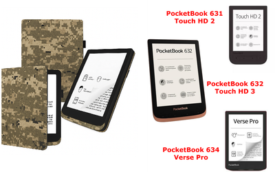 Чехол CRAYTON для PocketBook 631, 632, 634 – стиль, защита, цвет Pixel M14