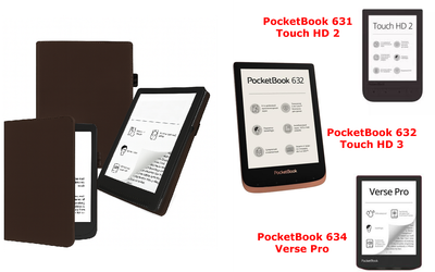 Чехол CRAYTON для PocketBook 631, 632, 634 – стиль, защита, цвет Braun