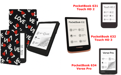 Чехол CRAYTON для PocketBook 631, 632, 634 – стиль, защита, цвет Love