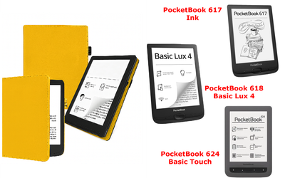 Чехол CRAYTON для PocketBook 617, 618, 624 – стиль, защита, цвет Yellow