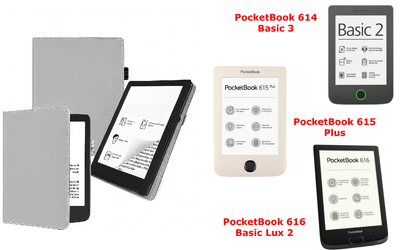 Чехол CRAYTON для PocketBook 614, 615, 616 – стиль, защита, цвет Silver