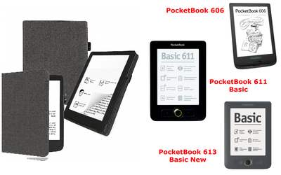 Чехол CRAYTON для PocketBook 606, 611, 613 – стиль, защита, цвет Gray