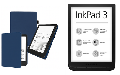 Чехол CRAYTON для Pocketbook Inkpad 3 PB740 – стиль, защита, цвет Blue TM