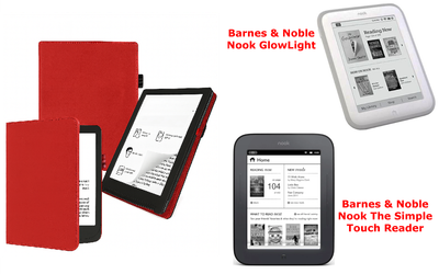 Чехол CRAYTON для Barnes & Noble Nook GlowLight, The Simple Touch Reader – стиль, защита, цвет Red