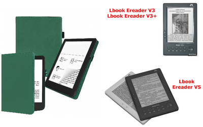 Чехол CRAYTON для Lbook Ereader V3, V3+, V5 – стиль, защита, цвет Green
