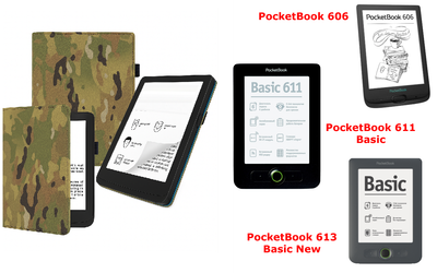 Чехол CRAYTON для PocketBook 606, 611, 613 – стиль, защита, цвет Multikam