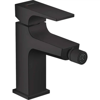 Змішувач для біде Hansgrohe Metropol із зливним гарнітуром чорний