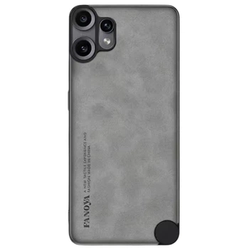 Кожаный чехол Fanoya для Nothing CMF Phone 2 Pro gray