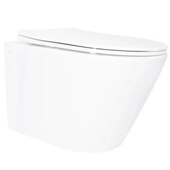 Унітаз підвісний Qtap Swan Ultra Quiet безобідковий з сидінням Soft close (QT16335180W)