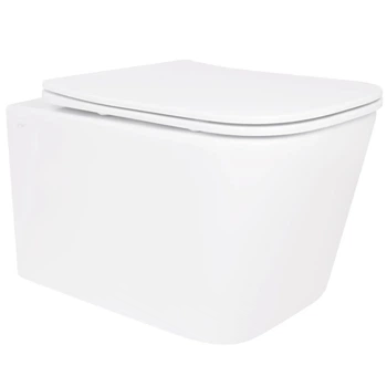 Унітаз підвісний Qtap Crow Ultra Quiet безобідковий з сидінням Soft close (QT05335172W)