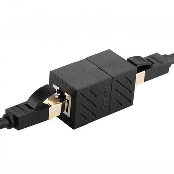 Соединитель витой пары UGREEN NW114 RJ 45 Network Keystone Jack In-Line Coupler Female to Black (20390)