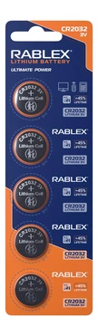 Батарейка для часов Rablex CR2032 3V 5 шт. Lithium батарейка - таблетка в калькуляторы универсальная