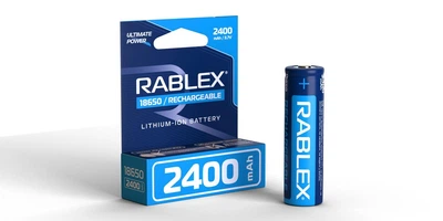Аккумулятор Rablex 18650 2400 mAh Li-ion с защитой Аккумуляторные батарейки пальчиковые универсальные