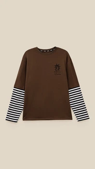 Лонгслив с принтом мужской LAWA P-MT02308 XL Коричневый shop (2888000024374)