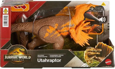 Фігурка Mattel Jurassic World Rebirth Wild Roar Utahraptor 17 см JGC80 (194735310791)