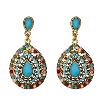 Серьги висюльки висячие бижутерия женские "Fashion-JU08" Золотистые