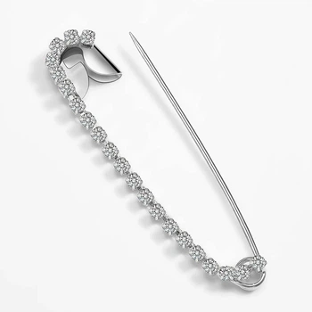 Брошь булавка женская "Art Silver 5см", нарядная брошь украшение для одежды, платья, шарфа и пальто