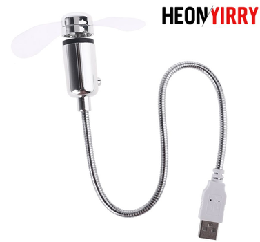 Компактный USB вентилятор с гибкой ножкой — портативный мини вентилятор для ноутбука, ПК, офиса и дома FG34S