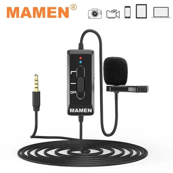 Зовнішній мікрофон петличний для телефону, смартфона, камери, ПК Microphone Мamen KM-D2