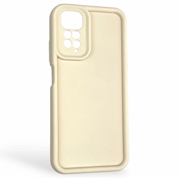 Чехол силиконовый Soft Touch для Xiaomi Redmi Note 11s молочный (Полная защита камеры)