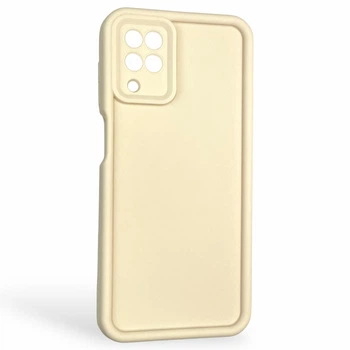 Чохол силіконовий Soft Touch для Samsung Galaxy A12 (SM-A127F) молочний (Повний захист камери)