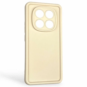 Чехол силиконовый Soft Touch для Xiaomi Redmi Note 14 Pro 4G молочный (Полная защита камеры)