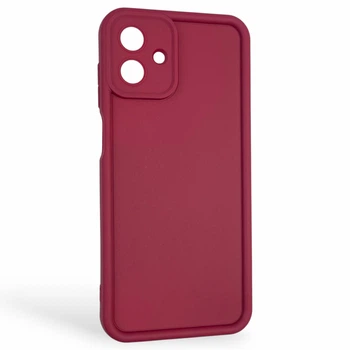 Чехол силиконовый Soft Touch для Samsung Galaxy A07 4G (SM-A075F) бордовый (Полная защита камеры)
