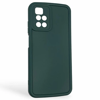 Чохол силіконовий Soft Touch для Xiaomi Redmi 10 темно-зелений (Повний захист камери)