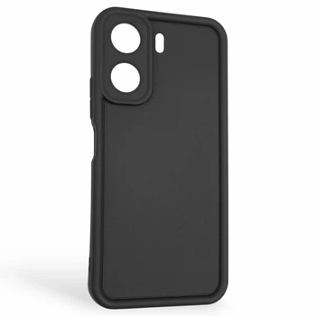Чехол силиконовый Soft Touch для Xiaomi Redmi 13C черный (Полная защита камеры)