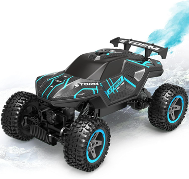 Трюковая радиоуправляемая машинка Storm 4WD внедорожник для детей зеленый с высокой скоростью и маневренностью