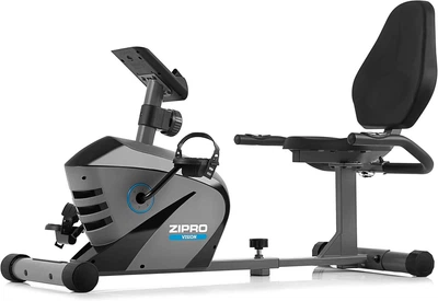 Магнитный горизонтальный велотренажер Zipro Vision до 120 кг LCD-дисплей