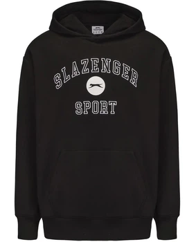 Худи мужское утепленное оверсайз Slazenger Fleece 53236103 L черное (2532361033901)