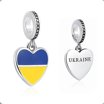 Шарм подвеска патриотический "Флаг Украины" для браслета