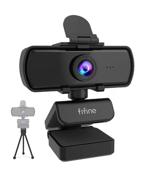 Веб камера Fifine K420 для компьютера с микрофоном и штативом треногой