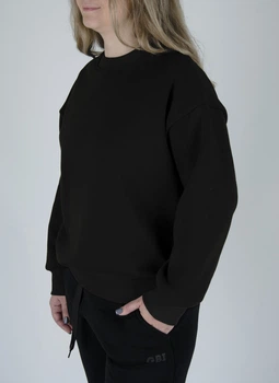 Подростковый однотонный свитшот для детей универсальный Gbi Teens SVT-25-1 Черный р.152 (14706)