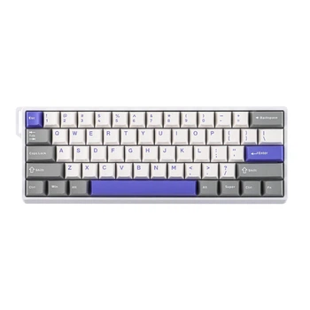 Механічна клавіатура з HOT SWAP на магнітних світчах AULA WIN60 HE MAX, 8K, 68 key PBT, RGB, Win,Mac OS, УКР та АНГЛ, White/Біла (WIN60HEW)