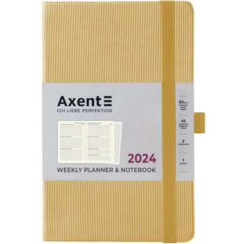 Тижневик датований 2024 Axent Partner Lines 125х195 мм пісочний 8515-24-53-A, 65647