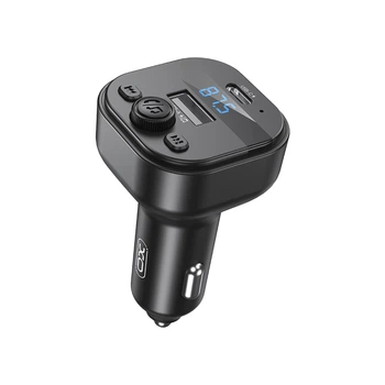 Bluetooth FM-трансмітер ХО BCC18 USB-A OTG /USB-C Black (BCC18.black)