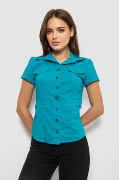 Рубашка AGER XS Бирюзовый 230R068-1