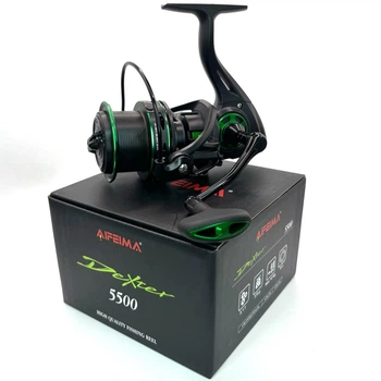 Фидерная катушка Feima Dexter 5500 (5+1 BB, передаточное число 5.1:1, вес 370 г, фрикцион 10 кг, графитовый корпус)