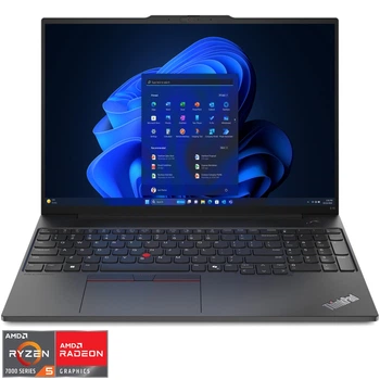 Ноутбук Lenovo ThinkPad E16 Gen 2 AMD Ryzen™ 5 7535HS pana la 4. 55GHz, 16 WUXGA, IPS, 16GB DDR5 RAM, 512GB SSD, AMD Radeon™ 660M, Windows® 11 Pro, черный, Onsite upgrade
