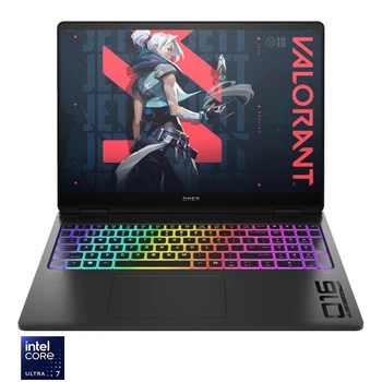 Ігровий ноутбук HP Omen 16- ah0017nn Intel® Core™ Ultra 7- 255HX до 5, 2 ГГц, 16, 0, 2, 5 КБ, 32 ГБ DDR5, 1 ТБ SSD, NVIDIA® GeForce RTX™ 5070 8 ГБ GDDR7, Free DOS, Shadow Black