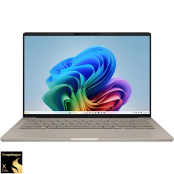Ноутбук ASUS Zenbook A14 UX3407RA Snapdragon® X Elite X1E 78 100 до 3, 4 ГГц, 14 дюймов, WUXGA, OLED, 32 ГБ LPDDR5X, 1 ТБ SSD, графический Qualcomm® Adreno™, Windows 11 Pro, Zabriskie Beige