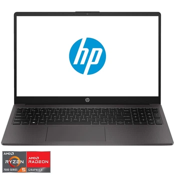 Ноутбук HP 255 G10 с процессором AMD Ryzen™ 5 7530U pana la 4.5GHz, 15.6'' Full HD, 8GB DDR4 RAM, 256GB SSD, AMD Radeon™ графикой, DOS, Dark ash серебристый